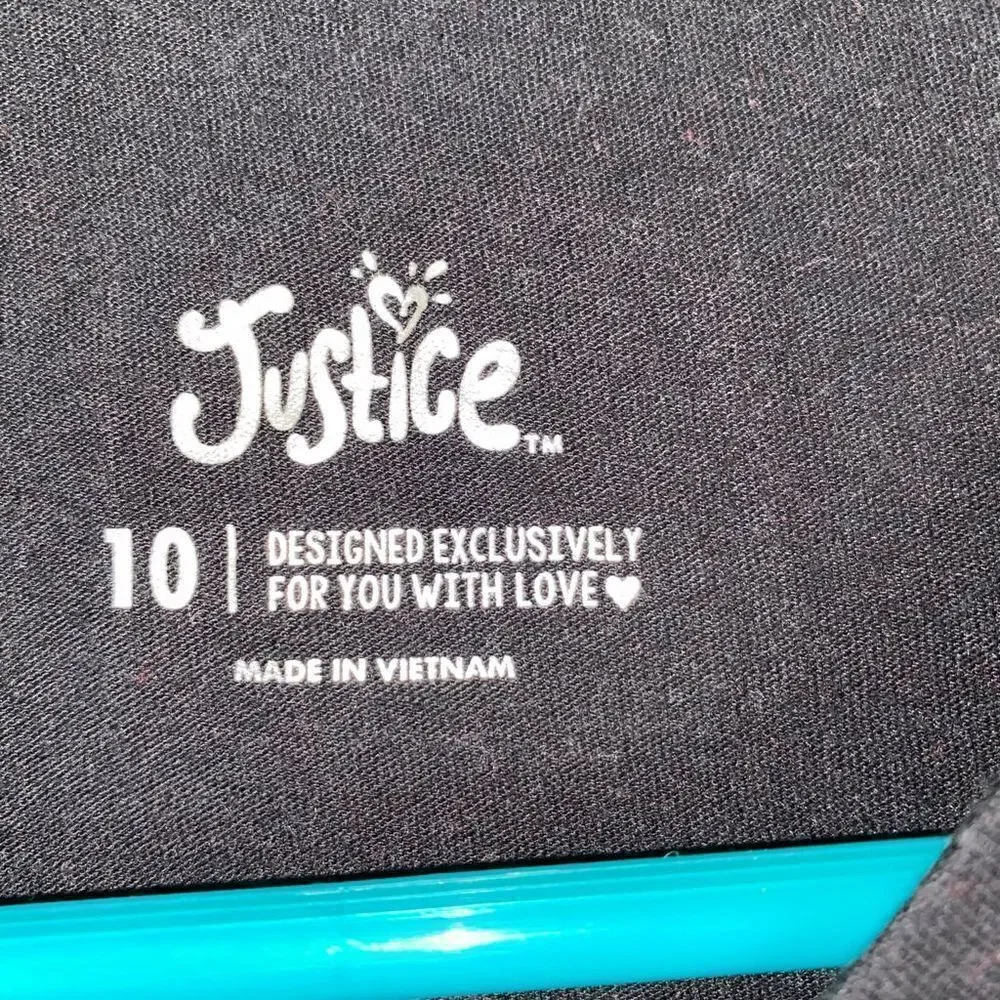 Justice changing sequins and glitter Longsleeve avocado Christmas shirt sz 10 gi